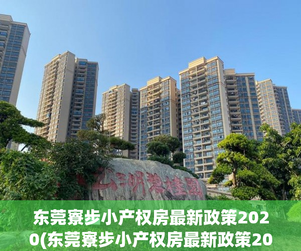 东莞寮步小产权房最新政策2020(东莞寮步小产权房最新政策2020年)