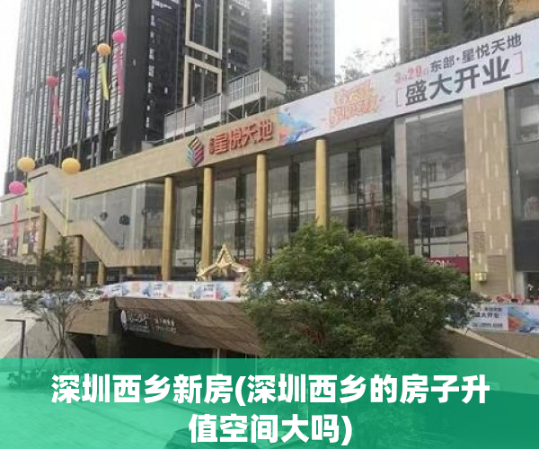 深圳西乡新房(深圳西乡的房子升值空间大吗)