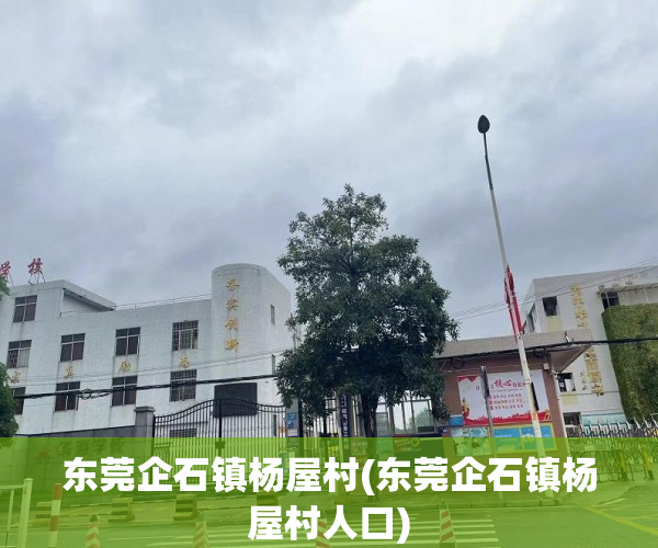 东莞企石镇杨屋村(东莞企石镇杨屋村人口) 东莞企石镇杨屋村(东莞企石镇杨屋村人口)