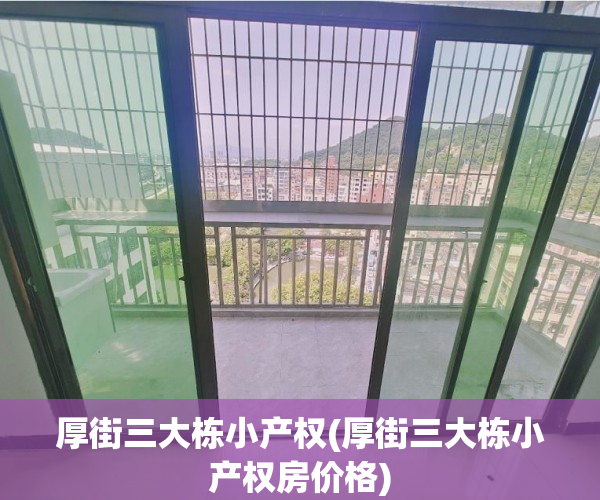 厚街三大栋小产权(厚街三大栋小产权房价格) 厚街三大栋小产权(厚街三大栋小产权房价格)