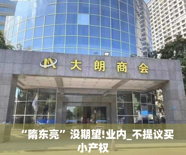 “隋东亮”没期望!业内_不提议买小产权