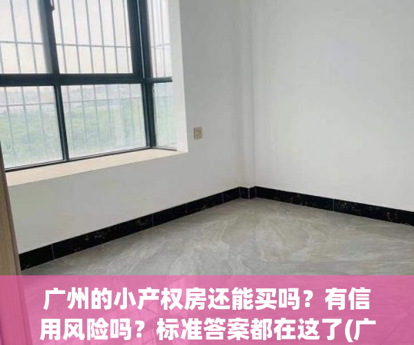 广州的小产权房还能买吗？有信用风险吗？标准答案都在这了(广州哪里有便宜的小产权房)