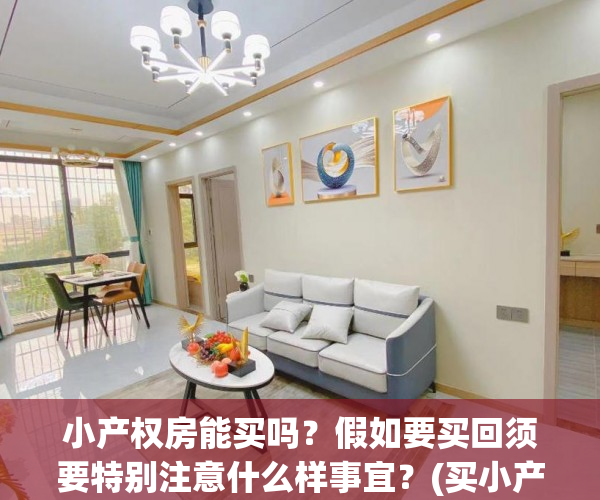 小产权房能买吗？假如要买回须要特别注意什么样事宜？(买小产权房可以吗)