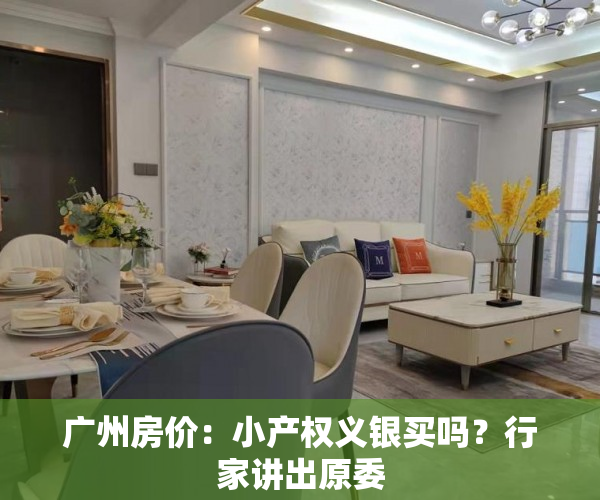 广州房价：小产权义银买吗？行家讲出原委