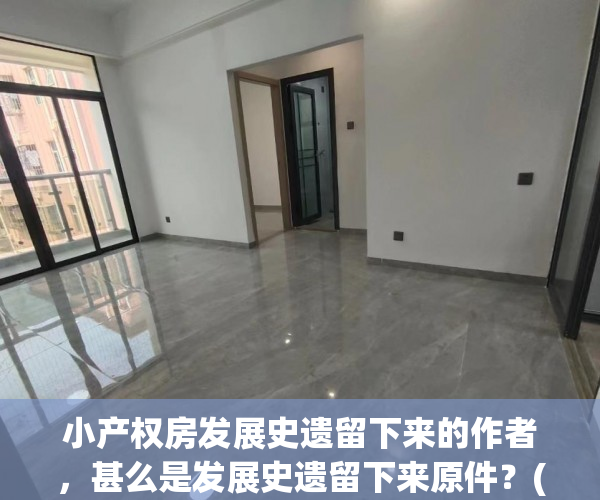 小产权房发展史遗留下来的作者，甚么是发展史遗留下来原件？(小产权历史遗留问题)