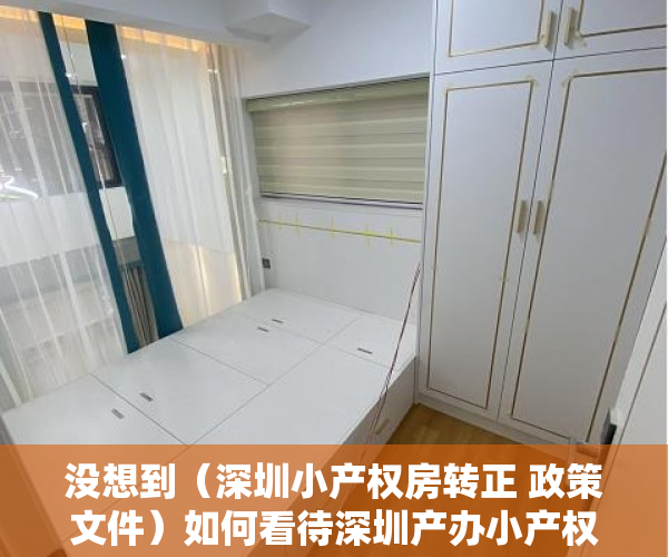 没想到（深圳小产权房转正 政策文件）如何看待深圳产办小产权房补缴50%地价可转正？，深圳小产权房转正 政策最新，