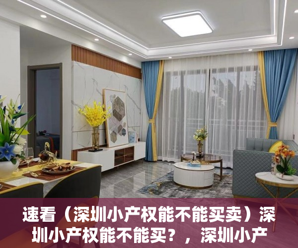 速看（深圳小产权能不能买卖）深圳小产权能不能买？，深圳小产权能不能买二手房，