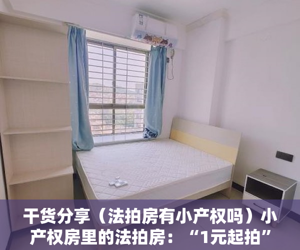 干货分享（法拍房有小产权吗）小产权房里的法拍房：“1元起拍”存风险，捡漏者须防猫腻，法拍房和二手房哪个比较好，