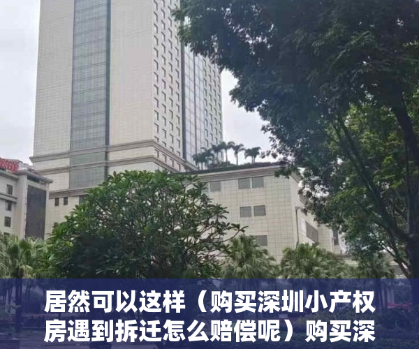 居然可以这样（购买深圳小产权房遇到拆迁怎么赔偿呢）购买深圳小产权房遇到拆迁怎么赔偿，深圳小产权房拆了会赔钱吗，