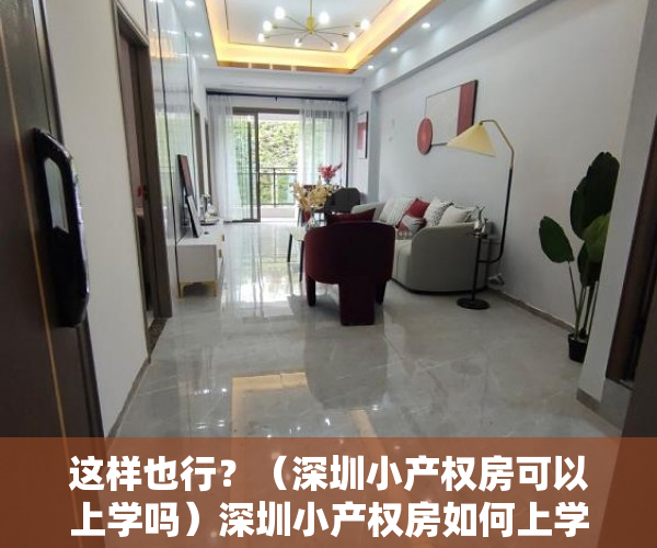 这样也行？（深圳小产权房可以上学吗）深圳小产权房如何上学，深圳小产权房能上学吗，