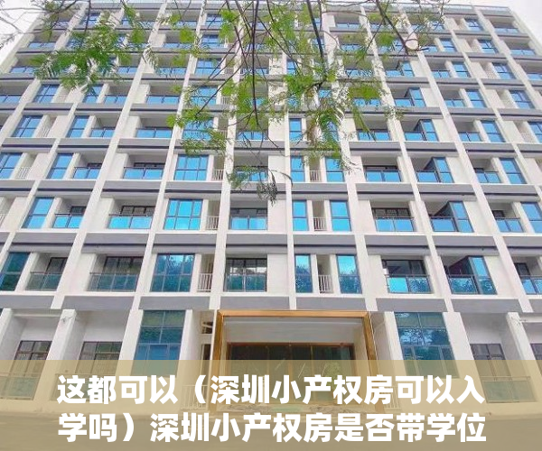 这都可以（深圳小产权房可以入学吗）深圳小产权房是否带学位？小孩上学问题该怎么解决？，深圳买小产权房小孩可以上学吗，