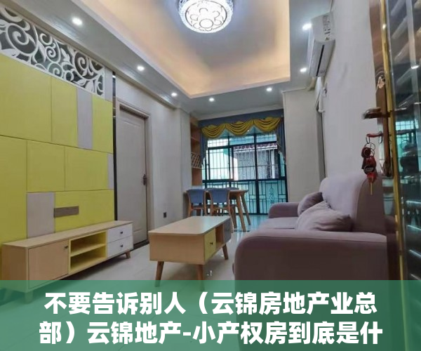 不要告诉别人（云锦房地产业总部）云锦地产-小产权房到底是什么？？，锦尚云天是属于啥房，