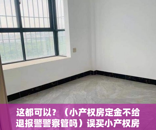 这都可以？（小产权房定金不给退报警警察管吗）误买小产权房，定金难退，咋办，小产权房交了定金不想要了能退吗，