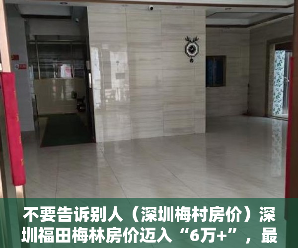 不要告诉别人（深圳梅村房价）深圳福田梅林房价迈入“6万+”，最贵的小区均价超过9万平，深圳梅林的房价为什么不高，