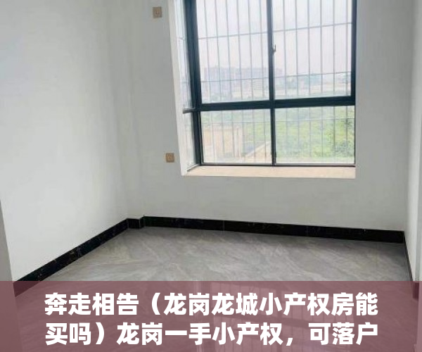 奔走相告（龙岗龙城小产权房能买吗）龙岗一手小产权，可落户上学！总价45万起，龙岗中心城小产权房，