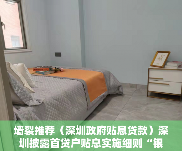 墙裂推荐（深圳政府贴息贷款）深圳披露首贷户贴息实施细则“银行减免+政府贴息”打破“首贷”难，深圳贷款贴息政府补助，