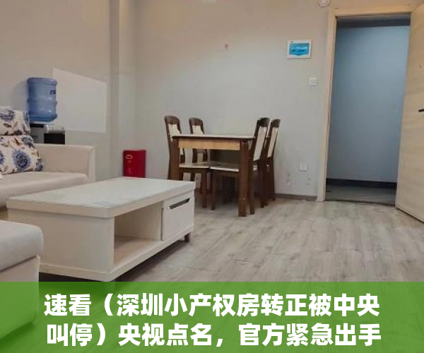 速看（深圳小产权房转正被中央叫停）央视点名，官方紧急出手！深圳小产权房该何去何从？，深圳打压小产权房，