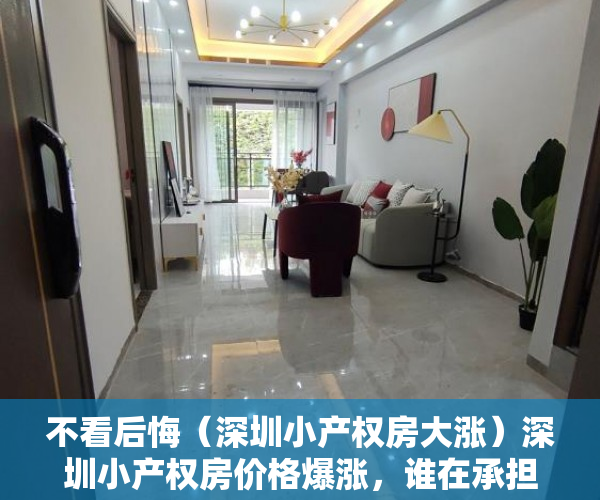 不看后悔（深圳小产权房大涨）深圳小产权房价格爆涨，谁在承担法律风险，深圳小产权房交易火爆，