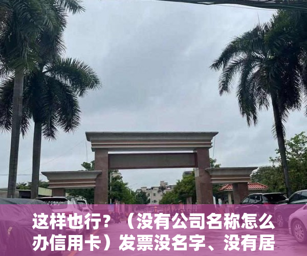 这样也行？（没有公司名称怎么办信用卡）发票没名字、没有居住证……怎么办？电动自行车登记上牌问答第二弹来了，没有公司名称怎么借款，