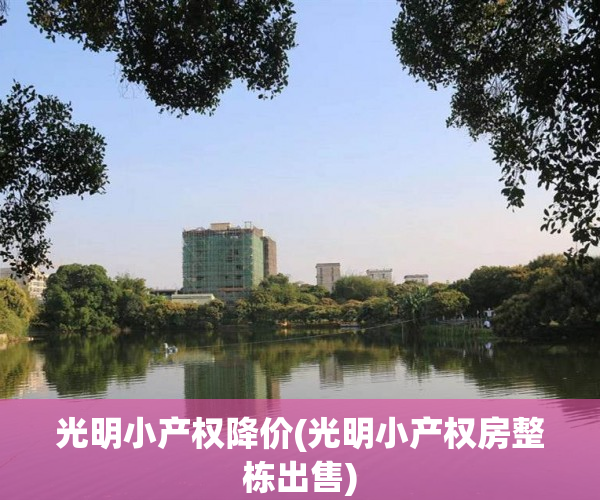 光明小产权降价(光明小产权房整栋出售) 光明小产权降价(光明小产权房整栋出售)