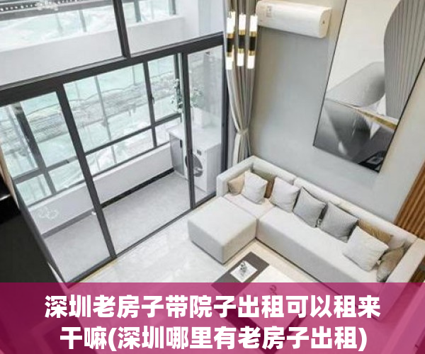 深圳老房子带院子出租可以租来干嘛(深圳哪里有老房子出租)