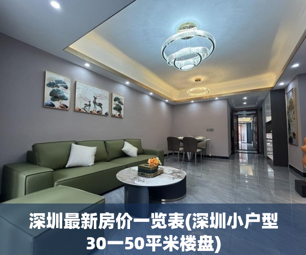 深圳最新房价一览表(深圳小户型30一50平米楼盘) 深圳最新房价一览表(深圳小户型30一50平米楼盘)