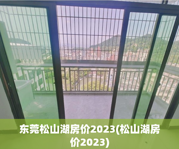 东莞松山湖房价2023(松山湖房价2023)
