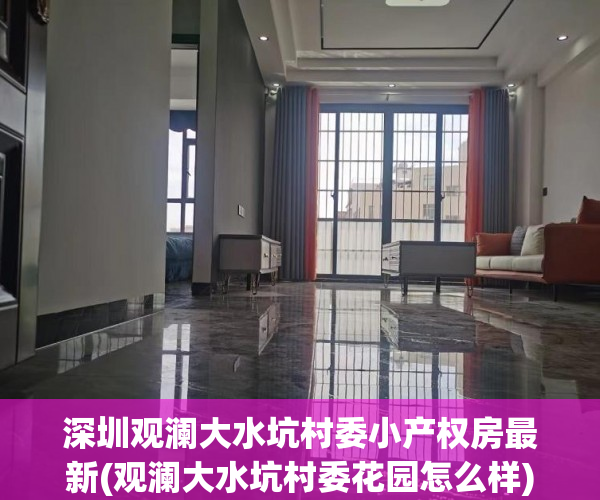 深圳观澜大水坑村委小产权房最新(观澜大水坑村委花园怎么样)