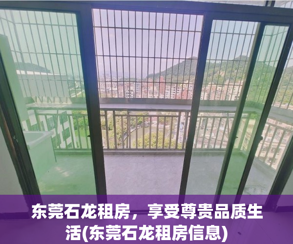 东莞石龙租房，享受尊贵品质生活(东莞石龙租房信息)