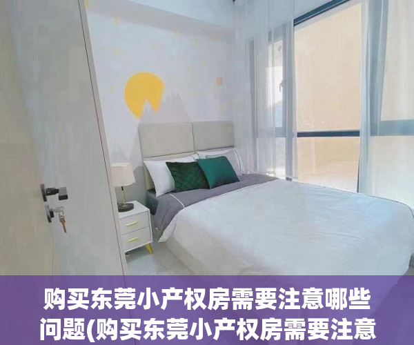 购买东莞小产权房需要注意哪些问题(购买东莞小产权房需要注意哪些问题和问题)
